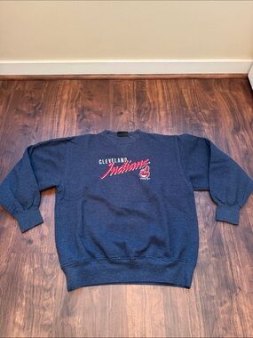 Cleveland Indians Navy Crewneck